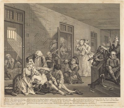 Der Lebenswandel eines Wüstlings: Tafel 8 von William Hogarth