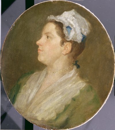 Anne Hogarth (1701-71), um 1740 (vor der Konservierung) von William Hogarth