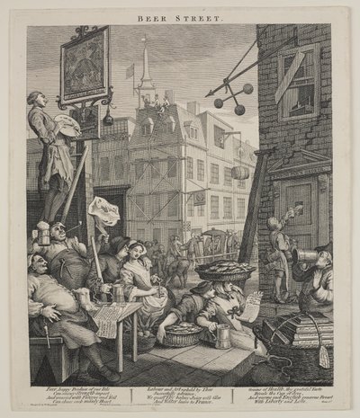 Beer Street von William Hogarth