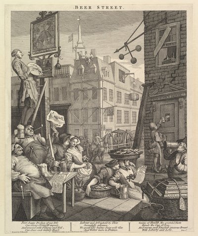 Beer Street, 4. Februar 1751 von William Hogarth