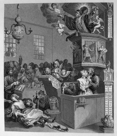 Leichtgläubigkeit, Aberglaube und Fanatismus von William Hogarth