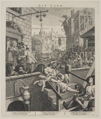 Gin Lane von William Hogarth