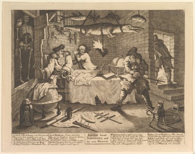Hudibras schlägt Sidrophel und seinen Mann Whacum von William Hogarth