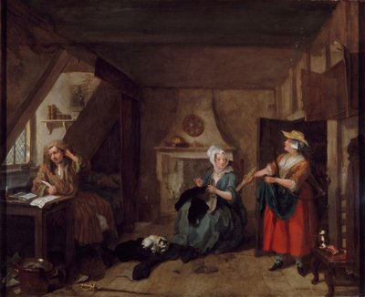 Der bedrängte Dichter von William Hogarth