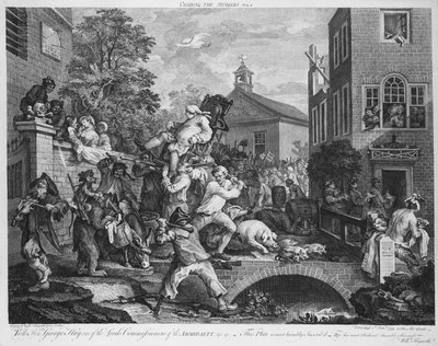 Die Wahl, der Abgeordnete wird getragen, 1758 von William Hogarth