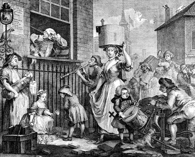 Der wütende Musiker, 1741 von William Hogarth