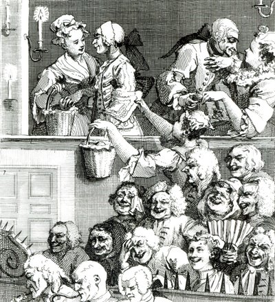 Das lachende Publikum, 1733 von William Hogarth