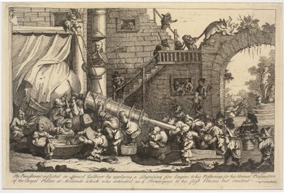 Die Bestrafung von Lemuel Gulliver von William Hogarth