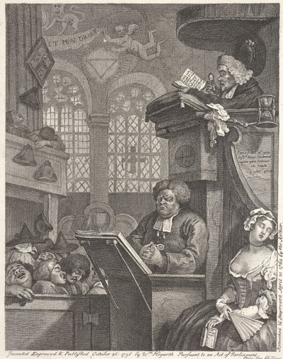 Die schlafende Gemeinde von William Hogarth