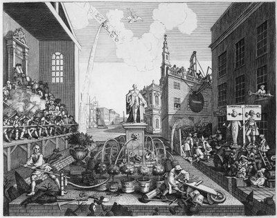 Die Zeiten, Platte II von William Hogarth