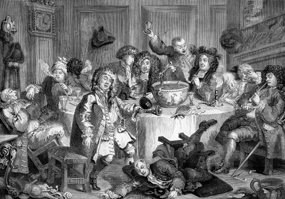 Das Mitternachtsgespräch von William Hogarth von William Hogarth