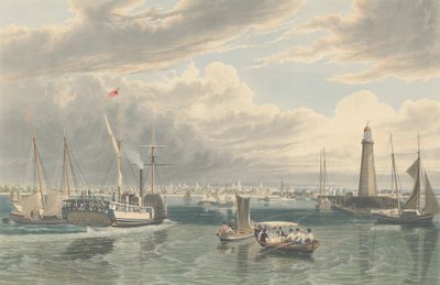 Buffalo, vom Eriesee, veröffentlicht 1836 von William James Bennett