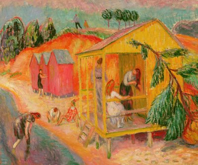 Badehäuser von William James Glackens