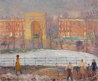 Straßenreiniger, Washington Square von William James Glackens