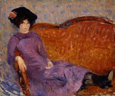 Das lila Kleid, 1908-1910 von William James Glackens
