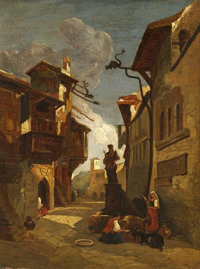 Italienische Straßenszene von William James Muller