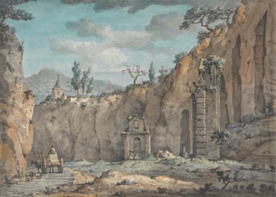 Ochsenkarren in der Grotte von Posillipo von William Marlow