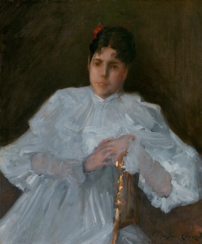 Mädchen in Weiß, ca. 1890 von William Merritt Chase