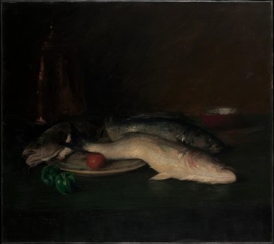 Stillleben: Fisch von William Merritt Chase