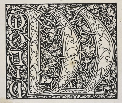 Initiale, schwarz-weiß von William Morris