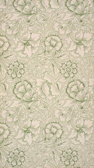Pink und Mohn. Tapete, 1881 von William Morris