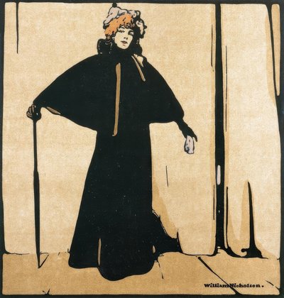 Porträt von Sarah Bernhardt von William Nicholson