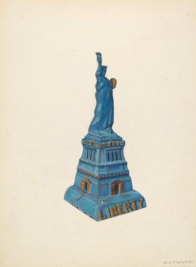 Bank: Freiheitsstatue, ca. 1940 von William O. Fletcher