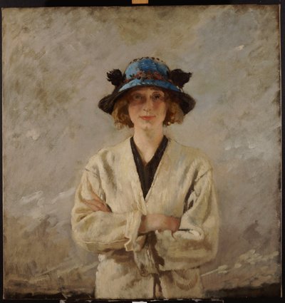 Mädchen mit blauem Hut, 1912 von William Orpen