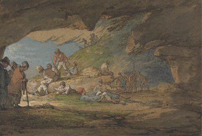 Eine Höhle im Sonnenlicht, mit Figuren von William Payne