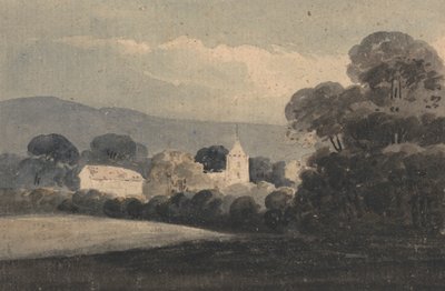 Landschaft mit einer Kirche zwischen Bäumen von William Pearson
