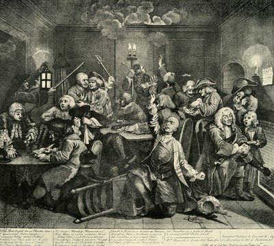 Glücksspiel im Whites Club, 1734 von William Radclyffe