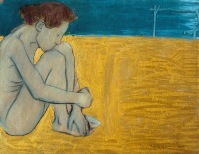 Sitzender weiblicher Akt von William Rothenstein