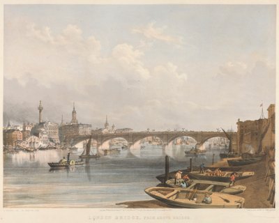 London Bridge von oberhalb der Brücke von William Simpson