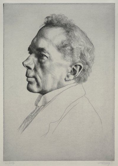 Campbell Dodgson, Profil nach links von William Strang