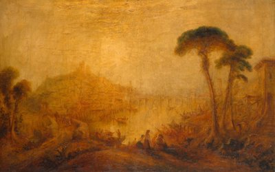 Altertümliche Landschaft mit Gestalten von Joseph Mallord William Turner
