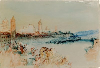 Regensburg von der Brücke aus gesehen von Joseph Mallord William Turner