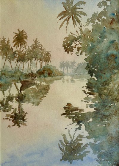 Backwaters - vor Sonnenaufgang von Wilson Clive