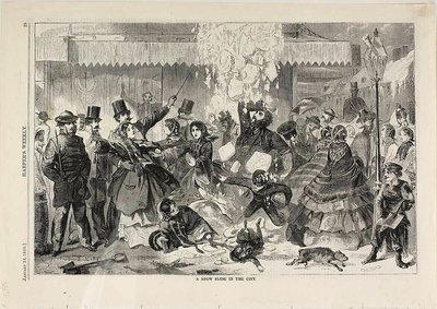 Eine Schneelawine in der Stadt von Winslow Homer