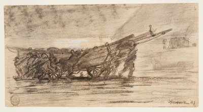 Fischer, die ein Boot an Land ziehen, Cullercoats, England von Winslow Homer