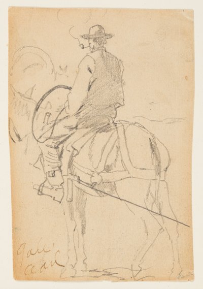 Mann reitet ein Pferd von Winslow Homer