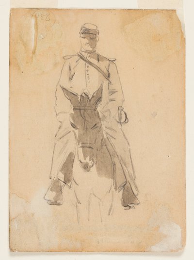 Offizier und Kopf eines Pferdes von Winslow Homer