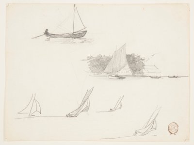 Sechs Studien von Segelbooten von Winslow Homer