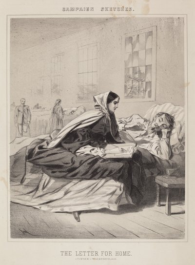 Der Brief für die Heimkampagne Skizzen von Winslow Homer