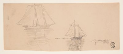 Zwei Schoner und Dories von Winslow Homer
