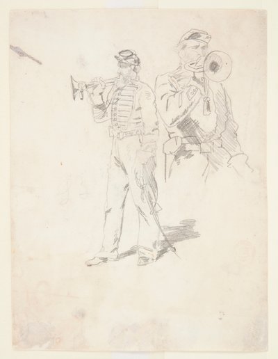 Zwei Studien eines Trompeters von Winslow Homer