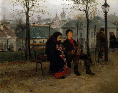 Auf dem Boulevard von Wladimir Jegorowitsch Makowski
