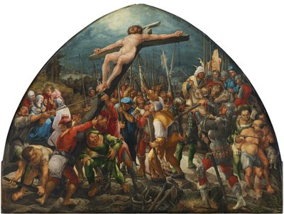 Die Kreuzaufrichtung, ca. 1525 von Wolf Huber