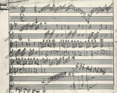 Musik-Autograph von Wolfgang Amadeus Mozart