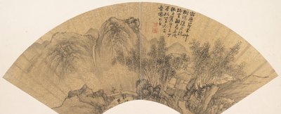 Landschaft mit Figur von Xie Shichen