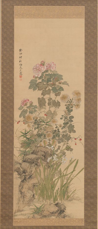 Herbstblumen von Yamamoto Baiitsu